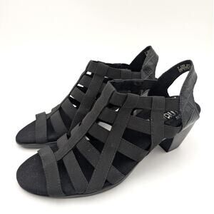 Munro Channing Cage Slingback Sandal Open Toe Women's Black Size US7.5M EU38